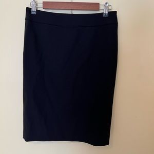 Vintage Armani Collezioni Black Wool Knee Length Pencil Skirt Size 4